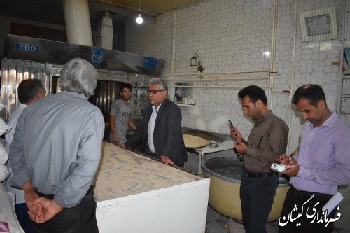 بازدید فرماندار گمیشان از نانوایی های سطح شهرستان