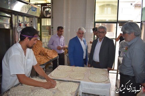 بازدید فرماندار گمیشان از نانوایی های سطح شهرستان