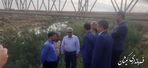 بازدید فرماندار گمیشان از پل قرنجیک خواجه خان