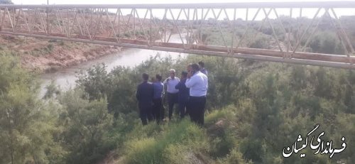 بازدید فرماندار گمیشان از پل قرنجیک خواجه خان