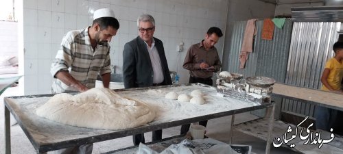 بازدید مستمر فرماندار گمیشان از خبازی های شهرستان