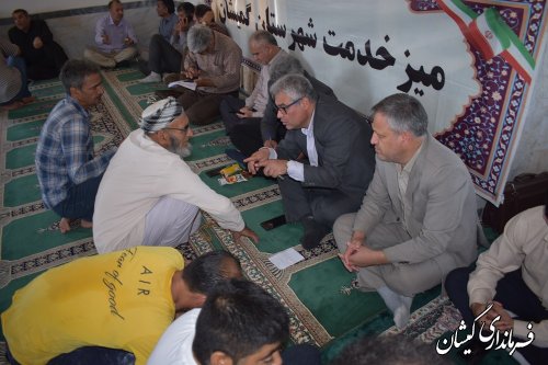 برگزاری میزخدمت در روستای گامیشلی شهرستان گمیشان