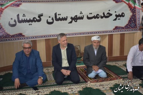 برگزاری میزخدمت در روستای قلعه گمیش دفه شهرستان گمیشان 