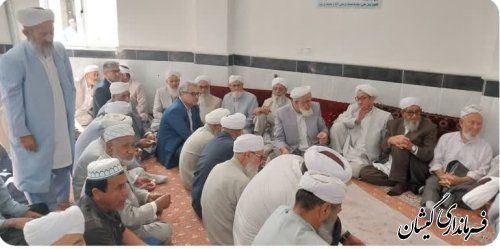 حضور فرماندار گمیشان در مراسم مولودی خوانی روستای قره تپه بندرترکمن