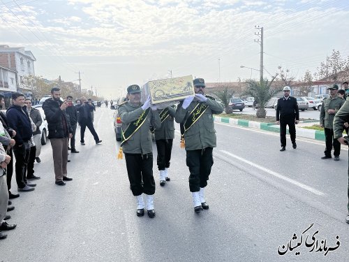 مراسم استقبال از پیکر مطهر شهید گمنام دفاع مقدس در شهرستان گمیشان برگزار شد