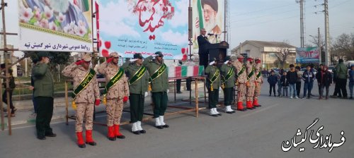 مراسم استقبال از پیکر مطهر شهید گمنام دفاع مقدس در شهرستان گمیشان برگزار شد