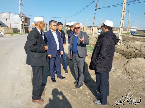 حضور فرماندار گمیشان در محلات روستای بصیر آباد