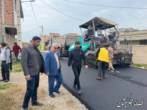 معابر خاکی روستای دهنه در شهرستان گمیشان آسفالت شد