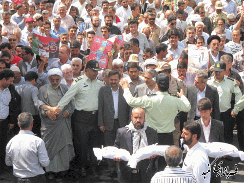 فریاد مرگ بر اسراییل در فضای شهرستان گنبد کاووس طنین انداز شد