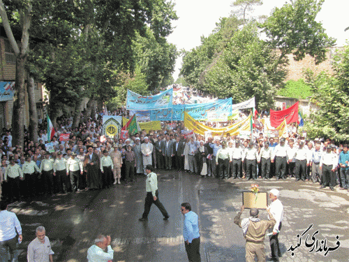 فریاد مرگ بر اسراییل در فضای شهرستان گنبد کاووس طنین انداز شد