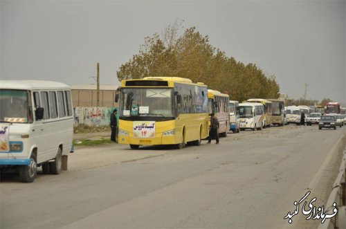 اعزام کاروانهای مردمی شهرستان گنبد کاووس برای استقبال از رئیس جمهور