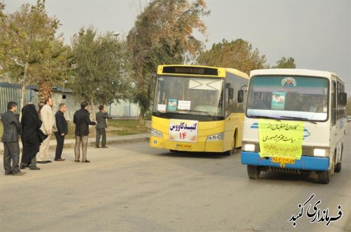 اعزام کاروانهای مردمی شهرستان گنبد کاووس برای استقبال از رئیس جمهور