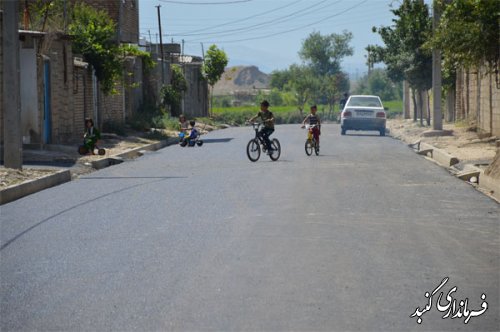 آسفالت محله اسلام آباد روستای قلندرآباد شهرستان گنبدکاووس اجرایی شد 