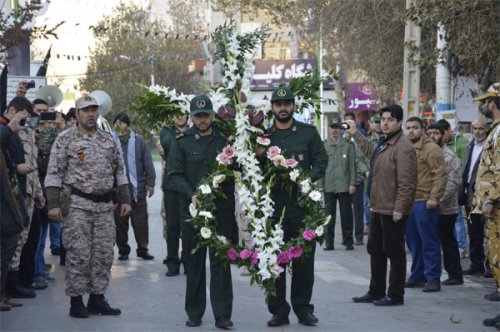 مردم گنبد کاووس از شهید گمنام دوران دفاع مقدس استقبال کردند 