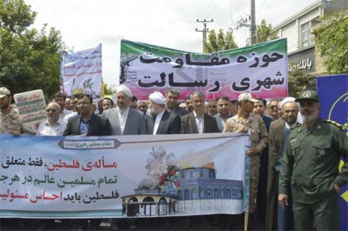 روزه داران گنبد کاووس  فریاد مرگ بر اسرائیل سردادند