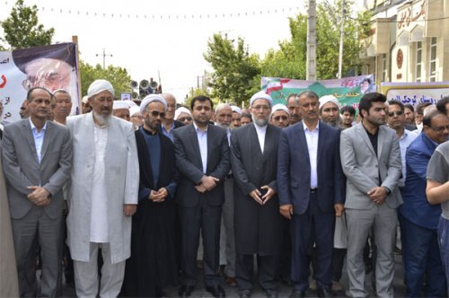 مردم گنبد کاووس مرگ بر اسرائیل را در روز قدس فریاد کردند